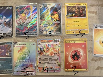 Pokemon Cards (Prices on cards)