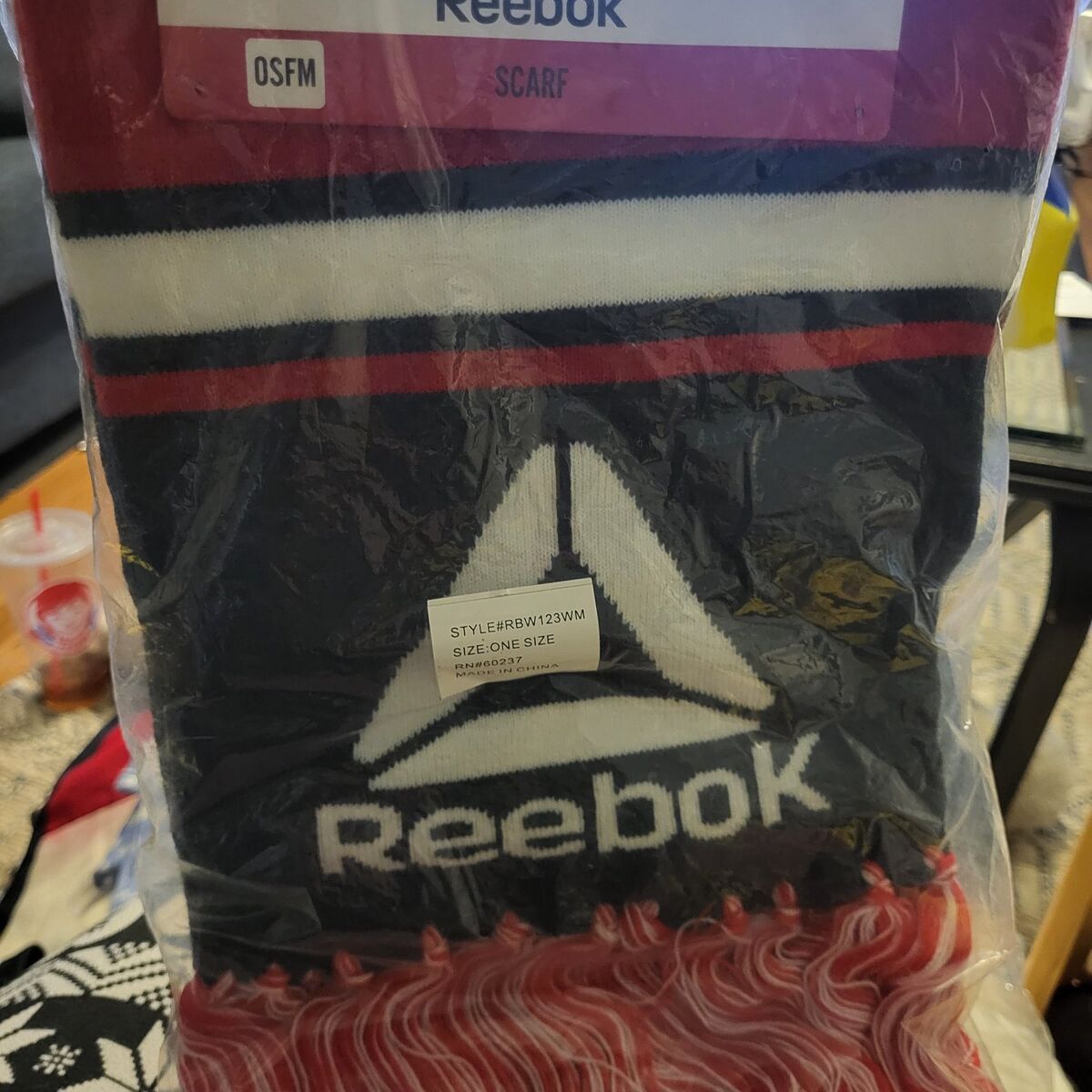 Red, White and Reebok Scarf