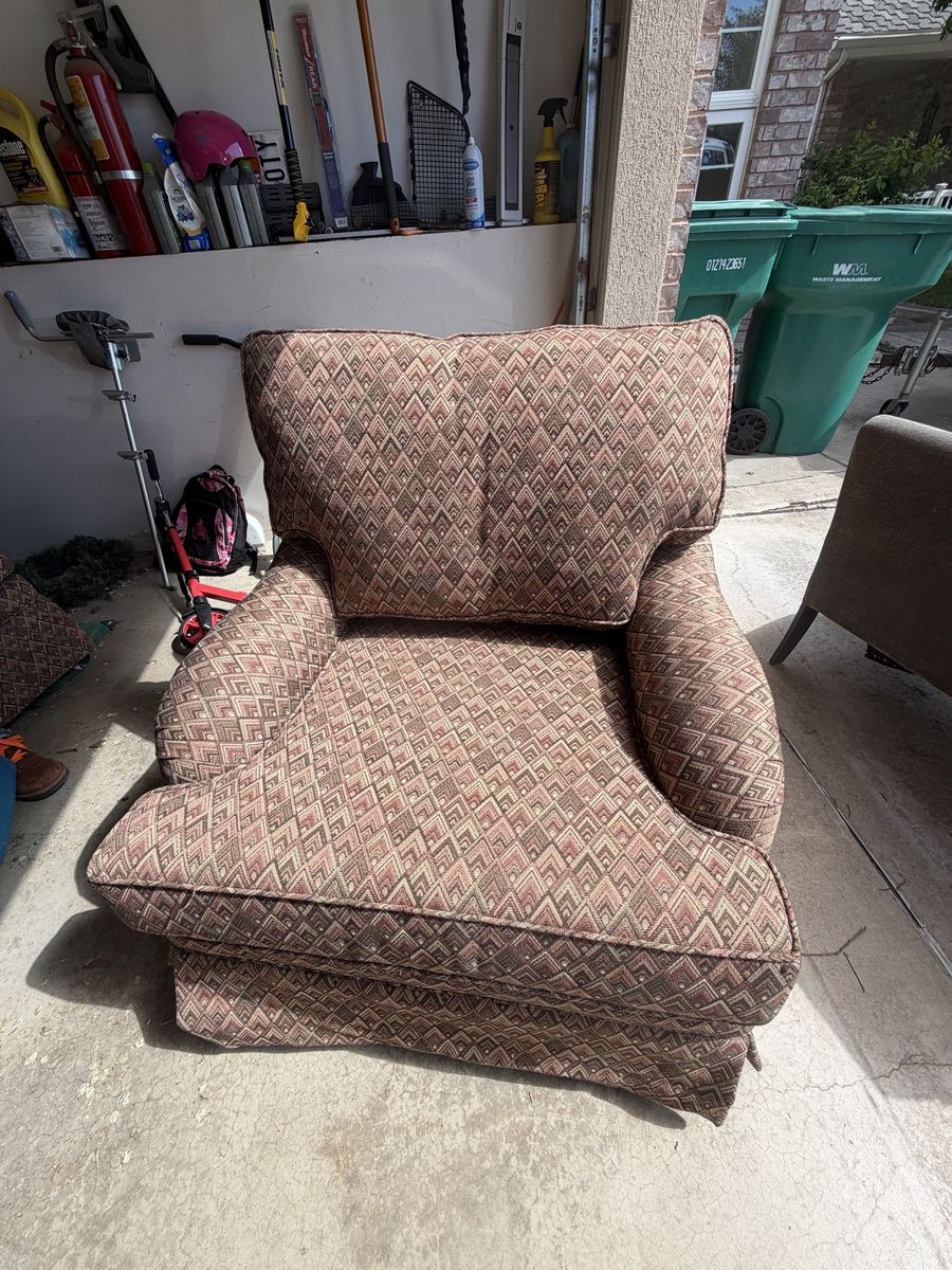 2 overstuffed chairs