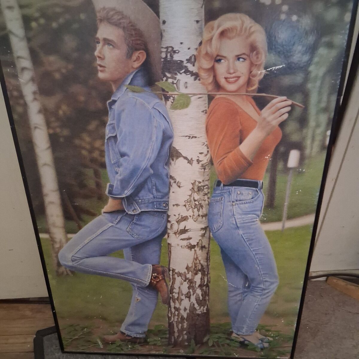 James Dean and Marilyn Monroe colored picture