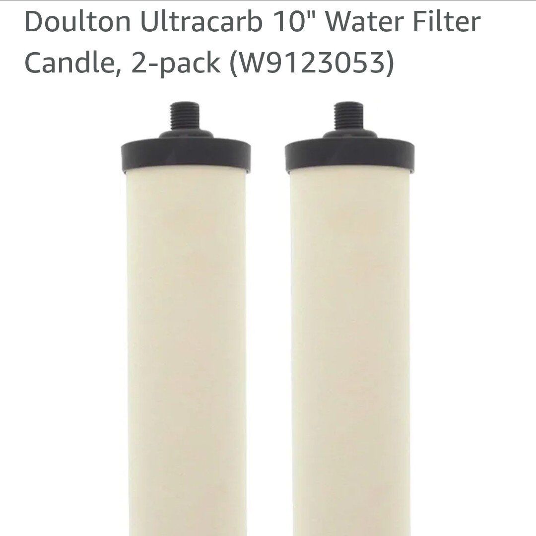 Doulton Ultracarb 10" Water Filter Candle, 2-pack