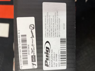 Puig Aprilia Tuono Windscreen Clear OF20794W