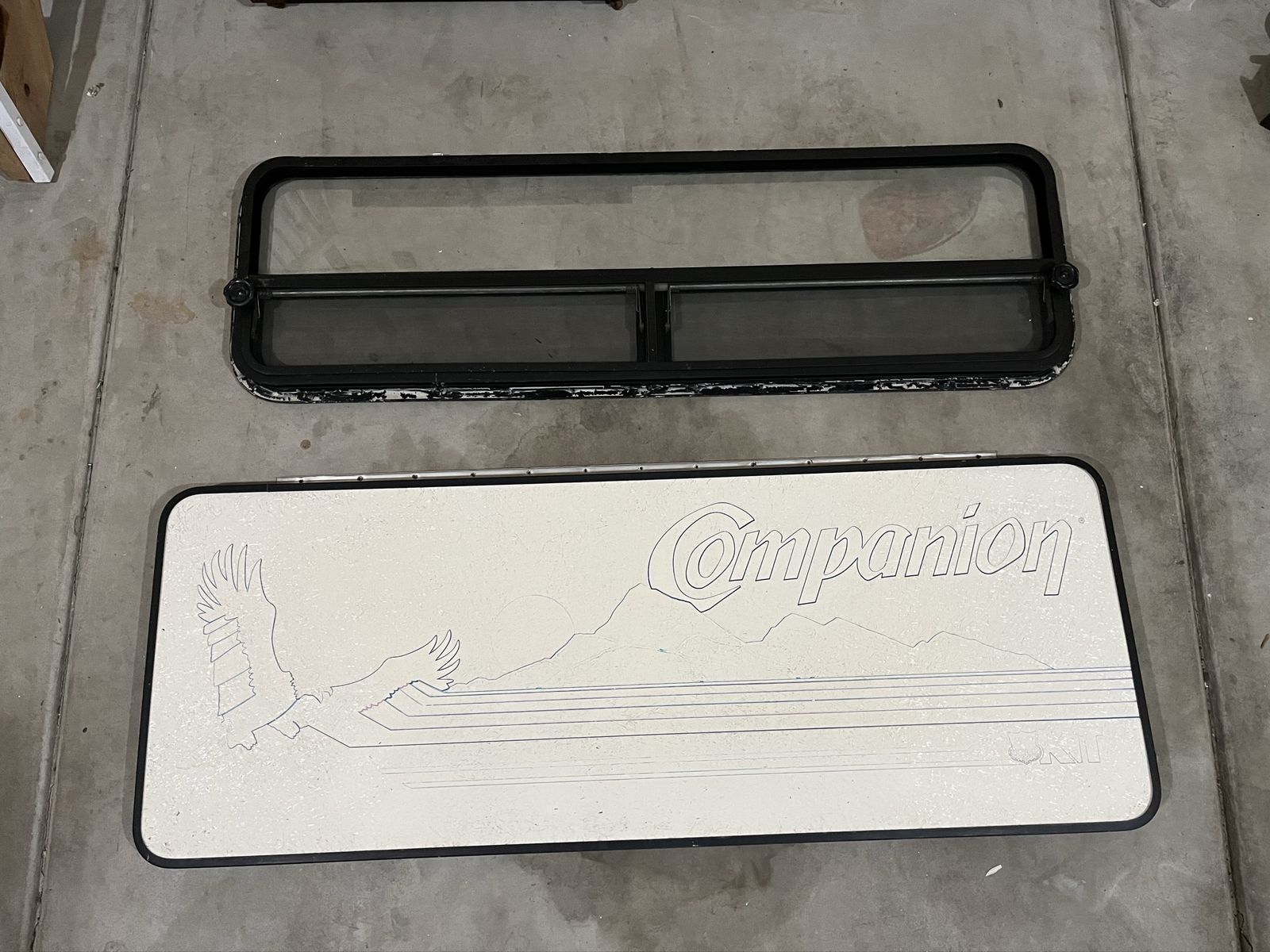 Camper Front Window & Fiberglass Rock Guard