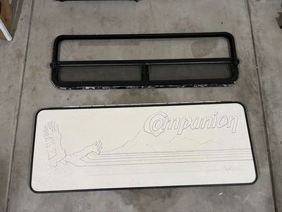 Camper Front Window & Fiberglass Rock Guard