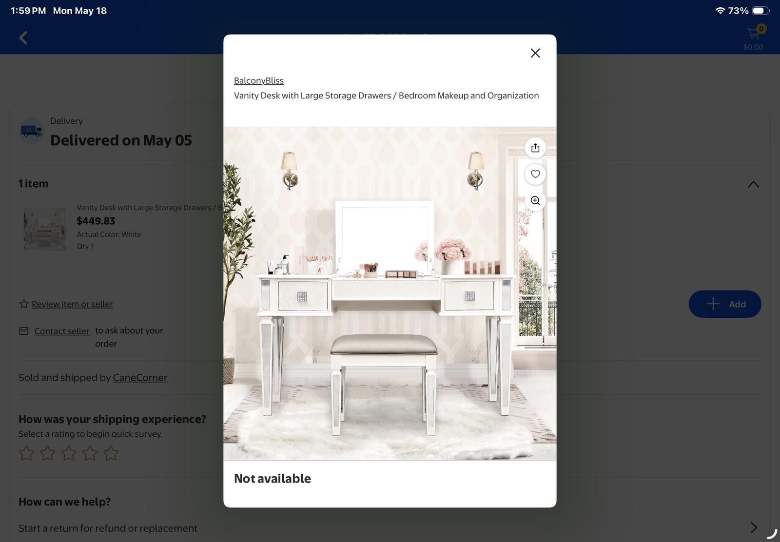 Vanity and Desk  New