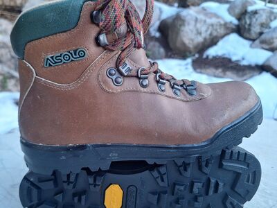 Nice Womens Asolo Brown Leather Hiking Boots Sz-7