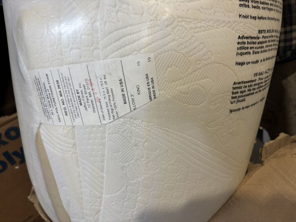 New 3 Inch King My Pillow Mattress Topper