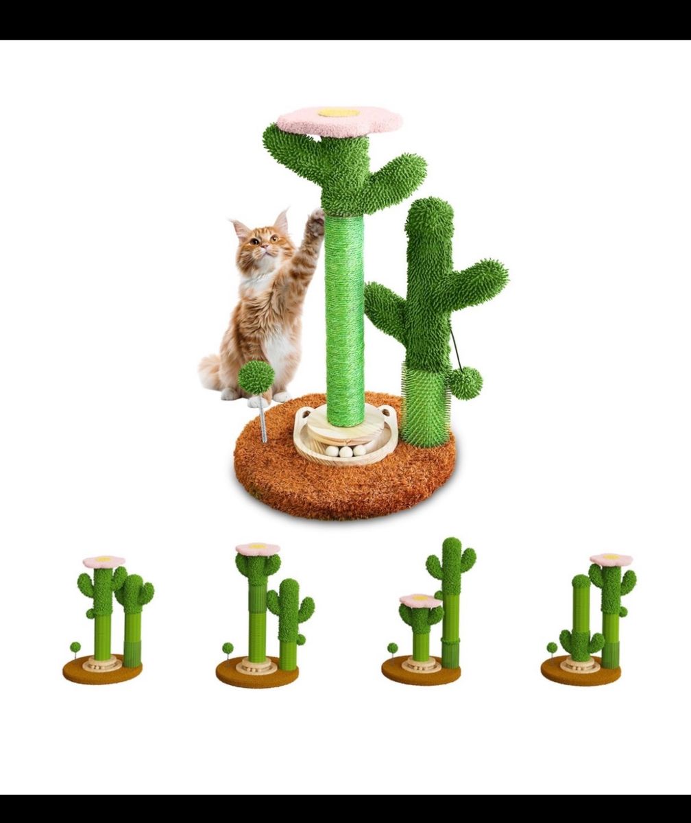 Cactus cat scratch post
