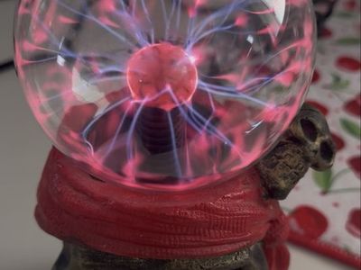 Pirate Skull Base Plasma Ball Lamp - Unique Decorative Light