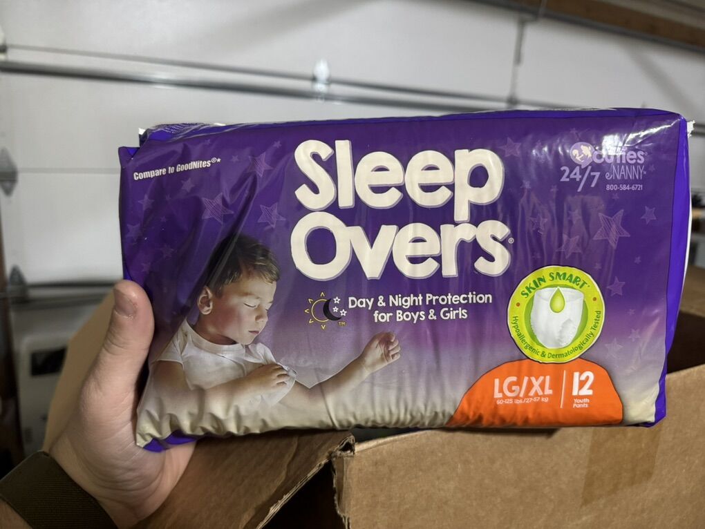 LG/XL 12 Pack Sleep Over Diapers