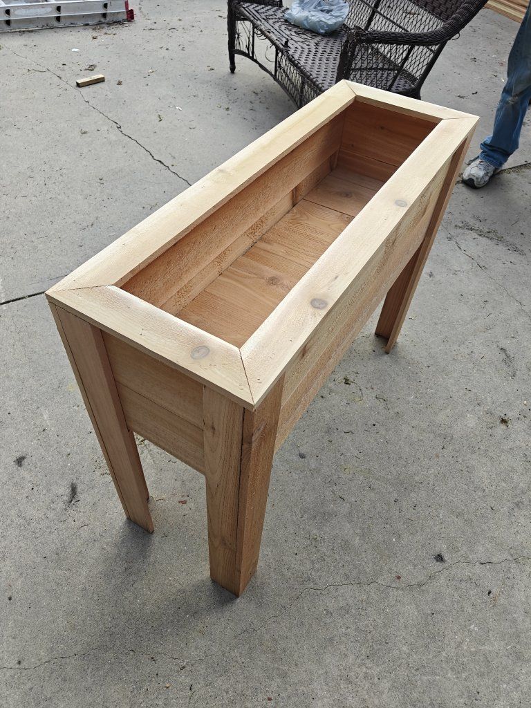 Handmade raised cedar Planter Box - 37 L x 13 W x 29 H