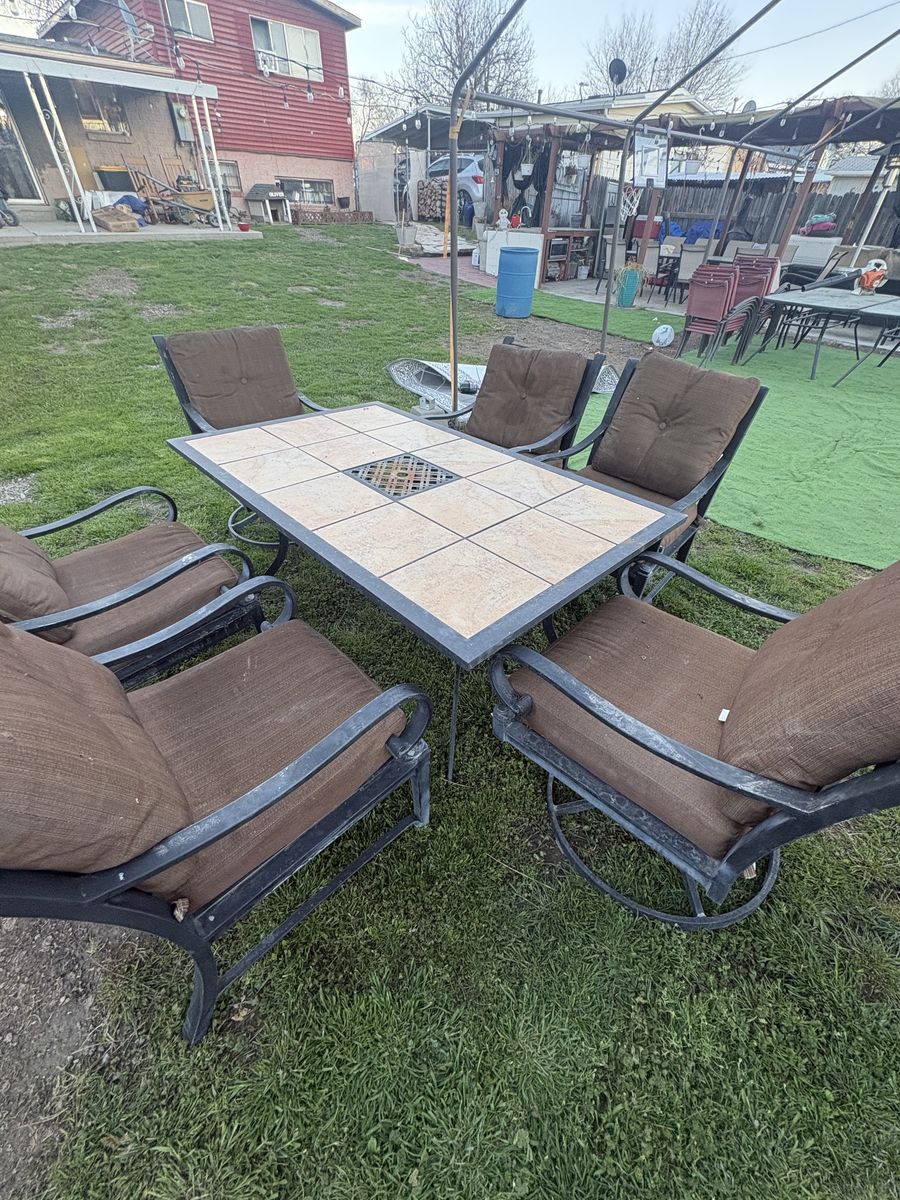 Patio Dining Table with Chairs