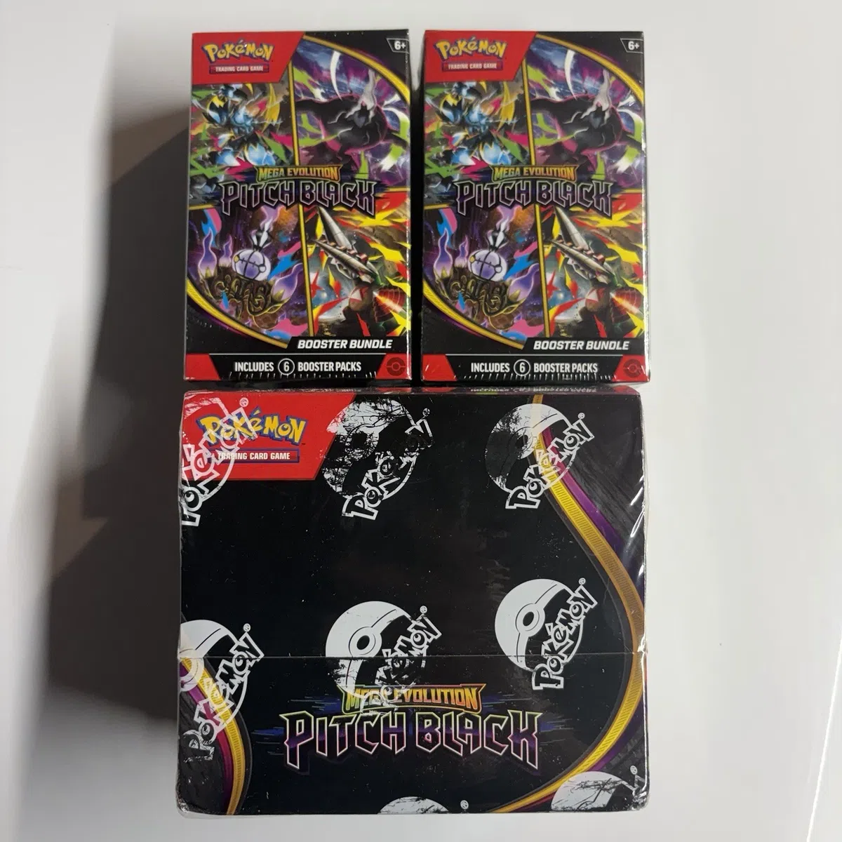 New - Pokémon TCG Mega Evolution Pitch Black Combo - Booster Box / Booster Bundles
