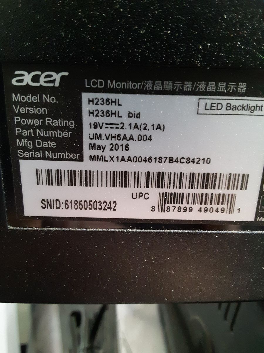 Acer 23inch computer Monater