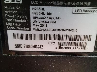 Acer 23inch computer Monater