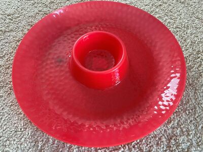 Festive Red Chip & Dip, Appetizer Server Tray Platter
