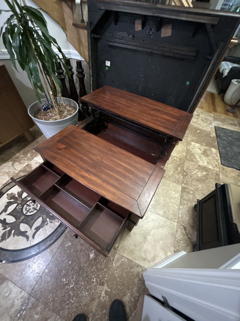 solid wood coffee table