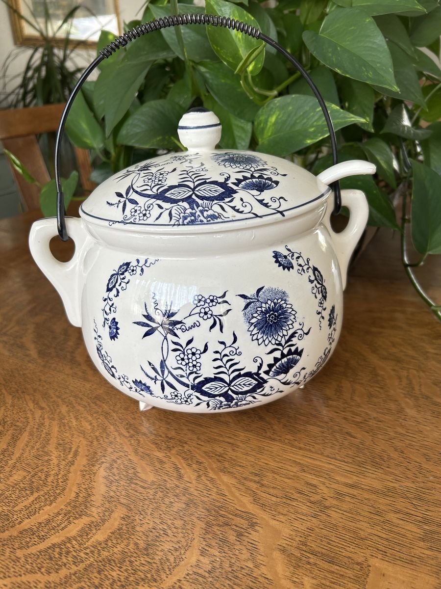 Blue Onion Soup Tureen