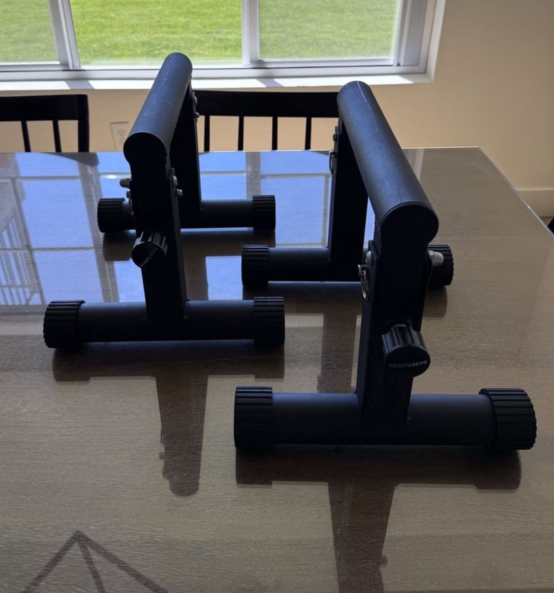 BaseBlocks Portable Parallettes - Adjustable & Collapsible Push-Up Bars