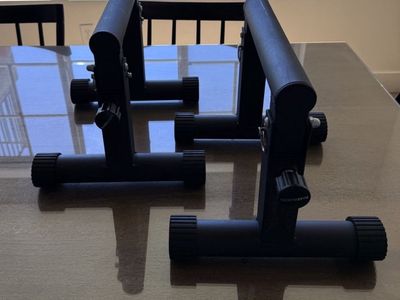 BaseBlocks Portable Parallettes - Adjustable & Collapsible Push-Up Bars