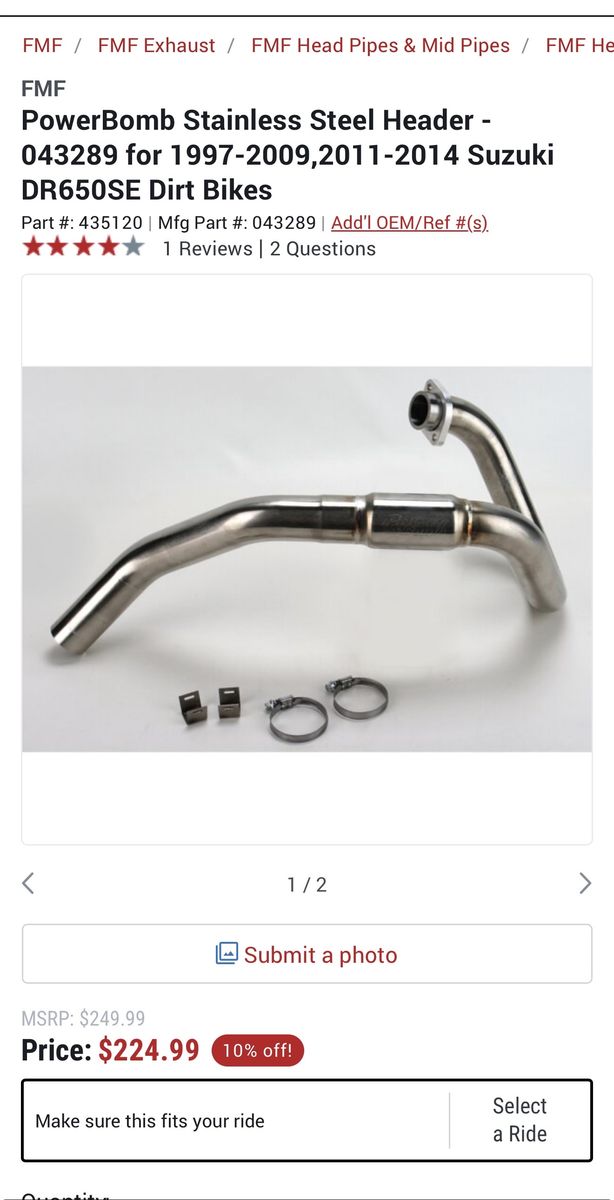 PowerBomb Stainless Steel Header