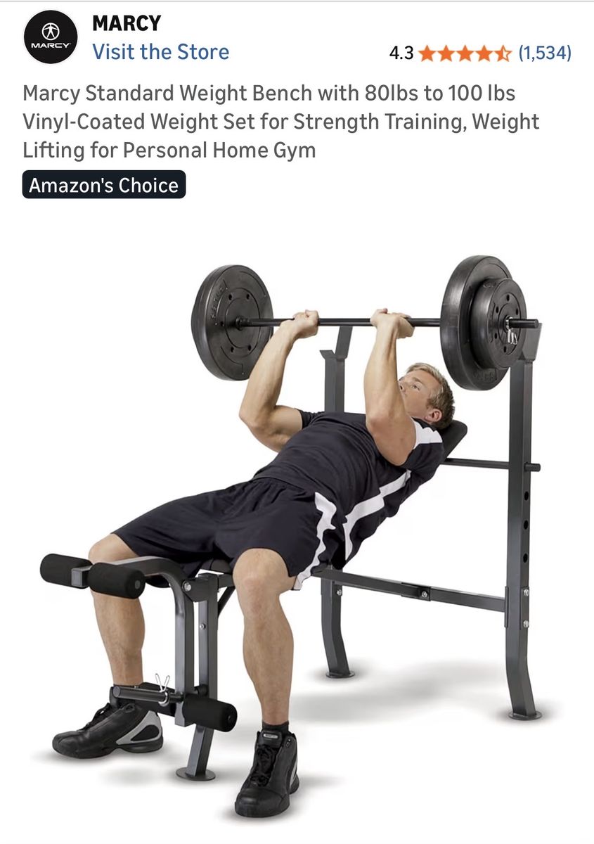 Weight bench and weights