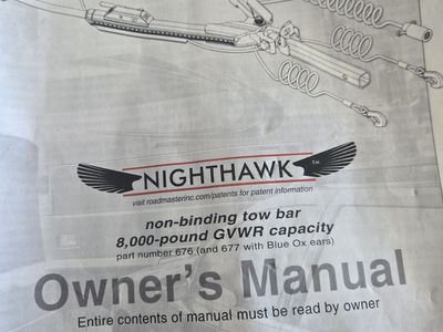 New RoadMaster Nighthawk Towbar