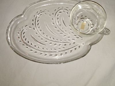 Glass Snack Sets - Vintage