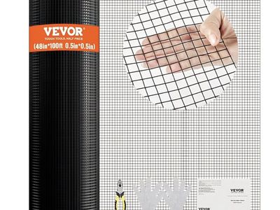 Hardware Cloth, 48'' x 100' 1/2inch Galvanized Wire Mesh Roll, 19 Gauge Chicken Wire Fencing Roll