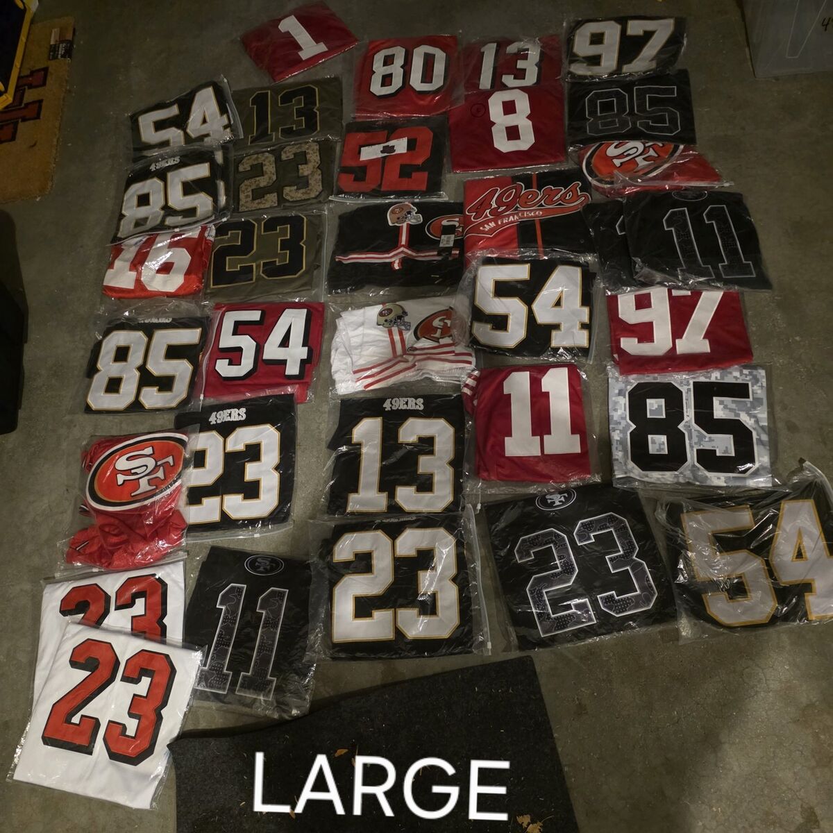 49ers Jerseys Size Large