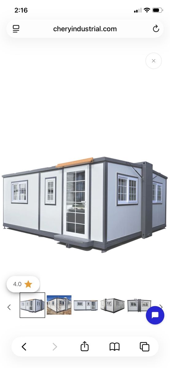 Bastone 16.5'x20' Mobile Prefab Tiny Home/Office - Expandable, Portable Structure