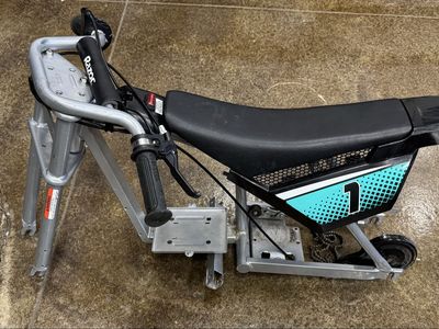 Razor mx350 frame, seat , handlebars and throttle