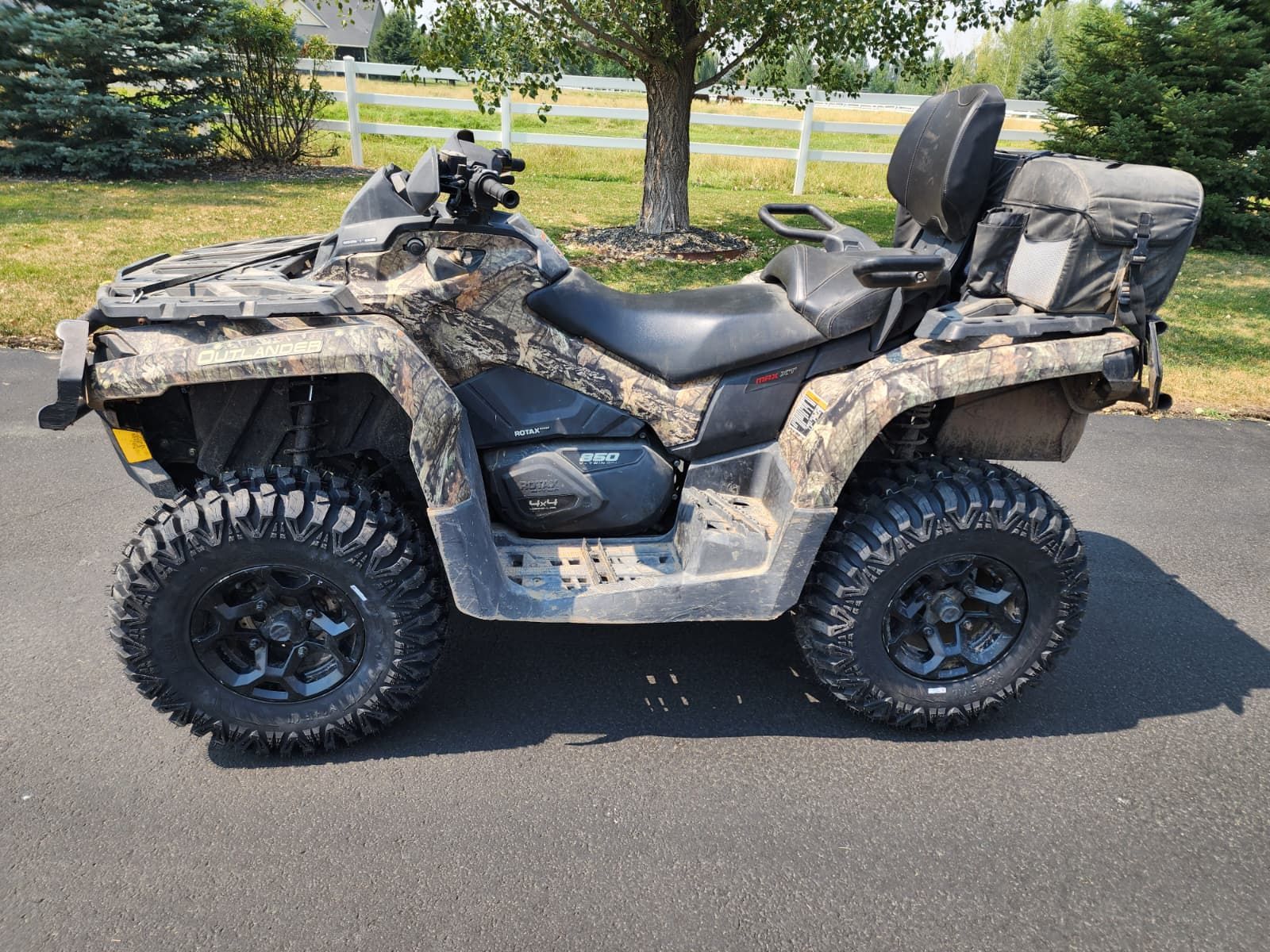 Can-Am Outlander MAX XT 850 ATV (with Snow Tracks) and 15' Snow Machine Trailer.