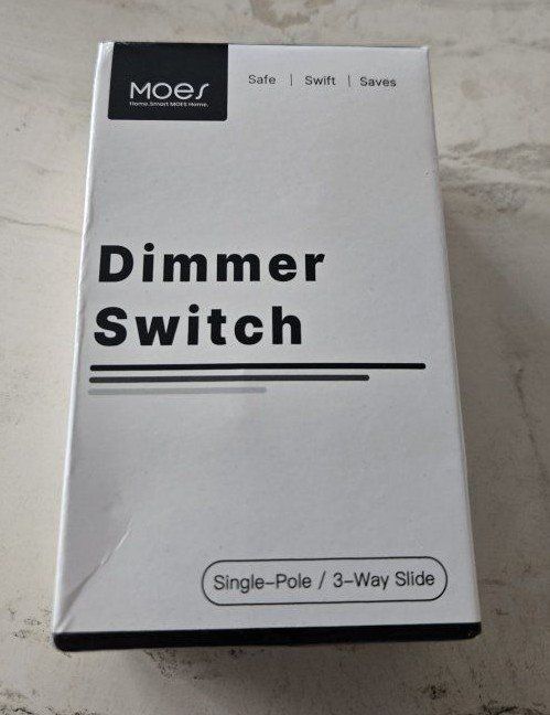 New dimmer switch slider switch no neutral needed