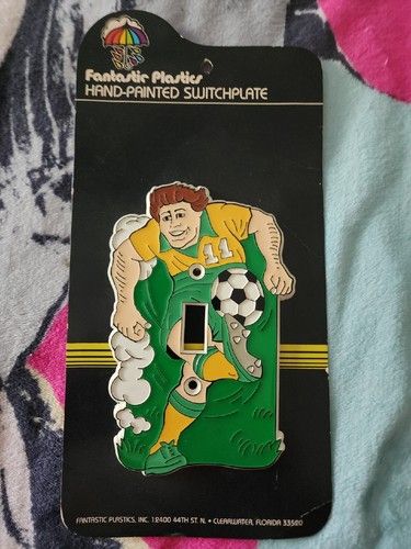 Looking for Vintage Fantastic Plastics Soccer Player Light Switch Cover