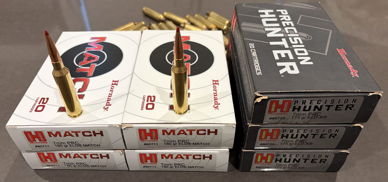 Hornady 7mm PRC 180gr. ELD MATCH ammo + brass