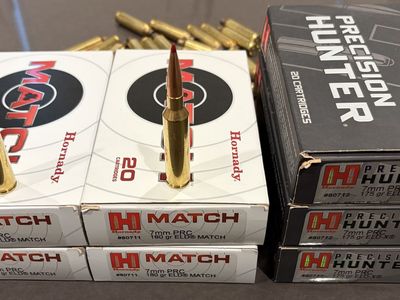 Hornady 7mm PRC 180gr. ELD MATCH ammo + brass
