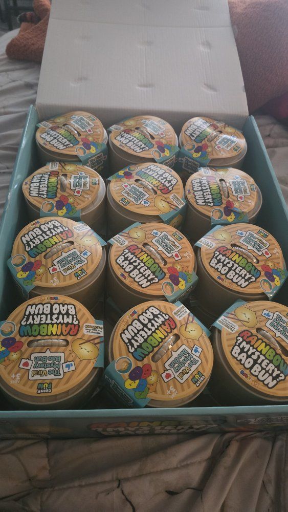 Crazy Fun Rainbow Mystery Bao Bun Squishy Dumpling Sealed Display Box (24 Count) RMS AUTHENTIC