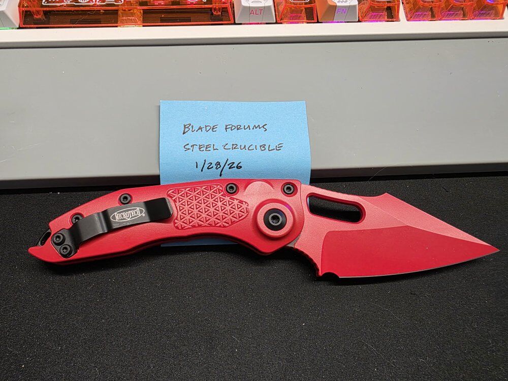 Microtech Stitch Auto Red Cerakote
