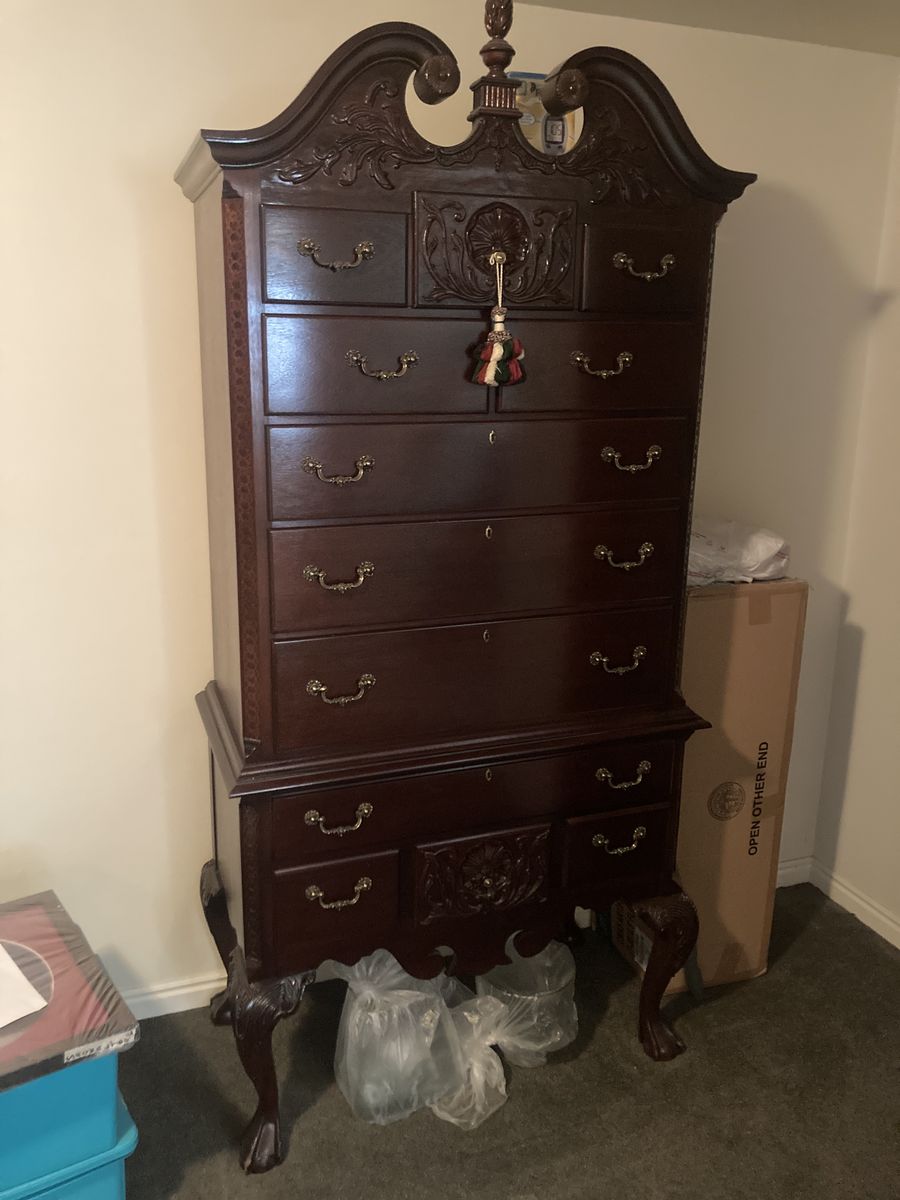 Solid Wood Mahogany Highboy