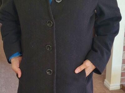 Woman's Black Wool Coat