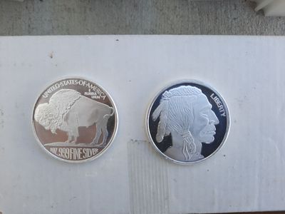 1 oz .999 Fine Silver Buffalo Rounds (Lot of 80, Silvertowne Mint)