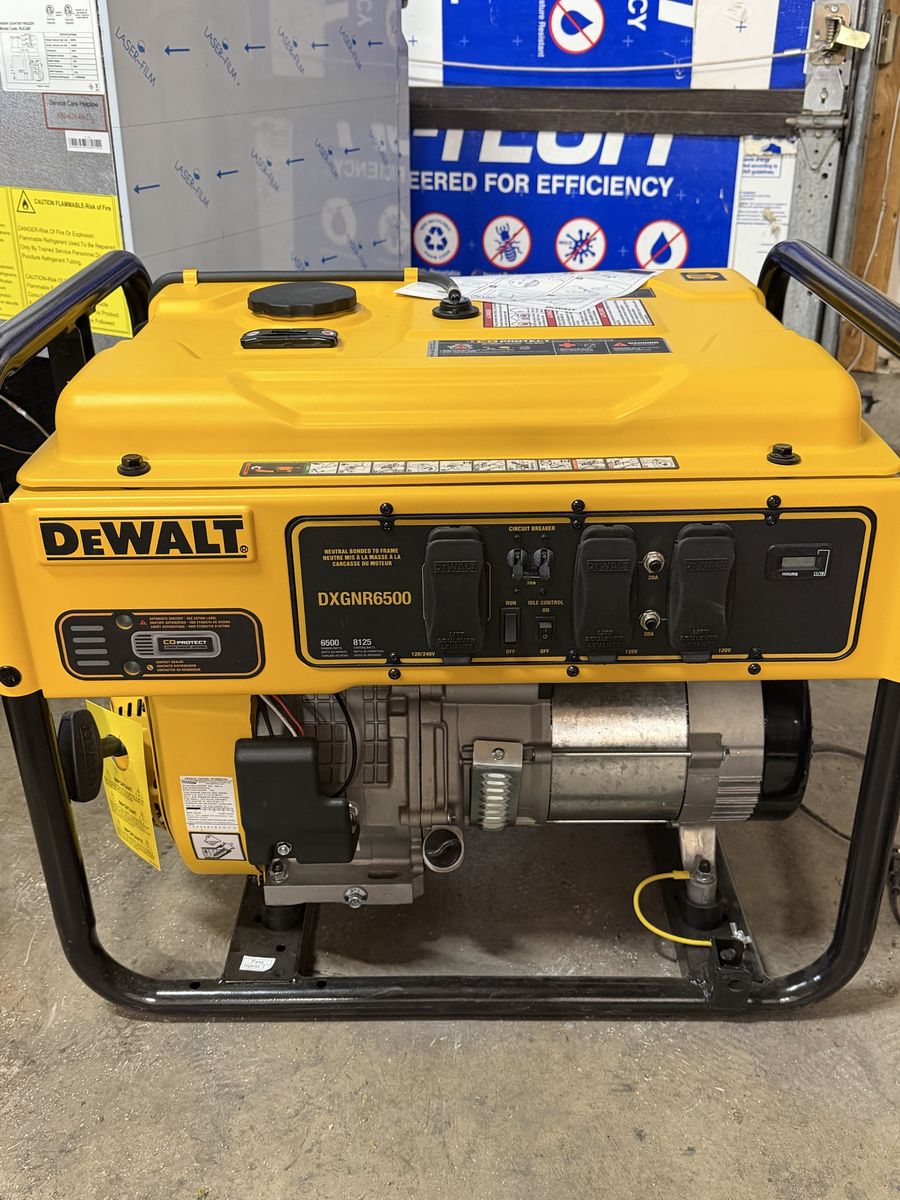 DEWALT DXGNR6500 6500W Portable Gas-Powered Generator with Electric Start