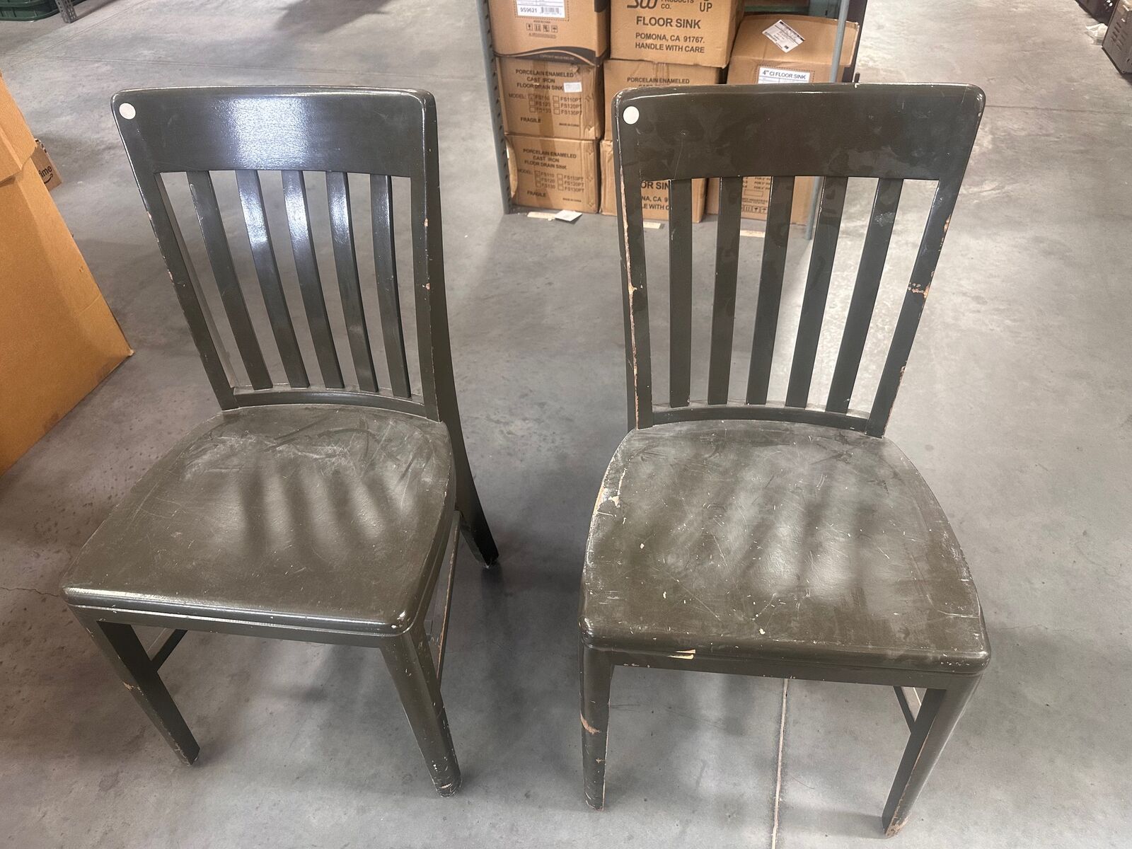 PAIR OF OLD WOOD CHAIRS