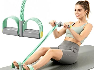 FateFan Multifunction Tension Rope, 6-Tube Elastic Yoga Pedal Puller Resistance Band, Natural Latex Tension Rope Fitness equipme