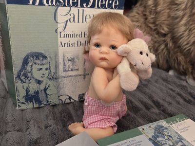 This Masterpiece Gallery Limited Edition "Lamkins" doll by Laura Lee Wombach