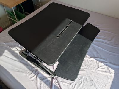 FlexiSpot Adjustable Sit-Stand Desk Converter with Keyboard Tray