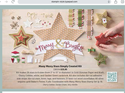 Stampin Up Many Merry Stars Simply Created Kit