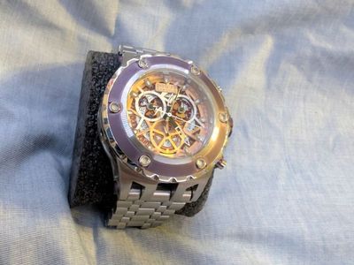 Invicta Reserve Chronograph Men's Skeleton Dial Watch Stainless Steel