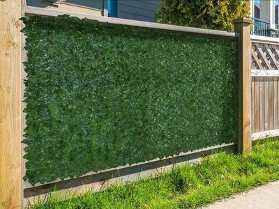 96x72-inch Artificial Ivy Leaf Leaves and Vine Privacy Fence Wall Screen